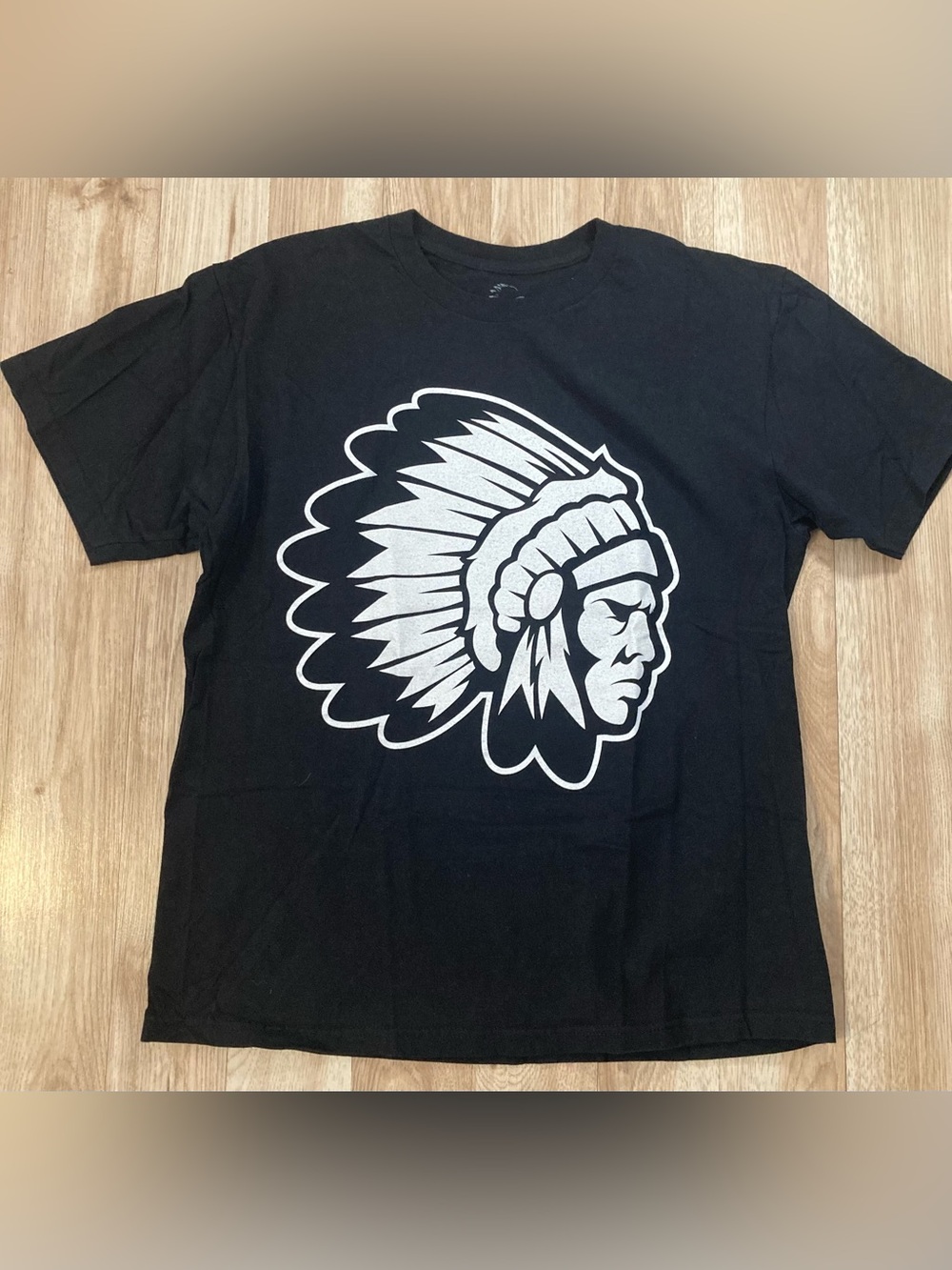 Hustle Gang Black Native American Indian Chief logo T-Shirt Streetwear L